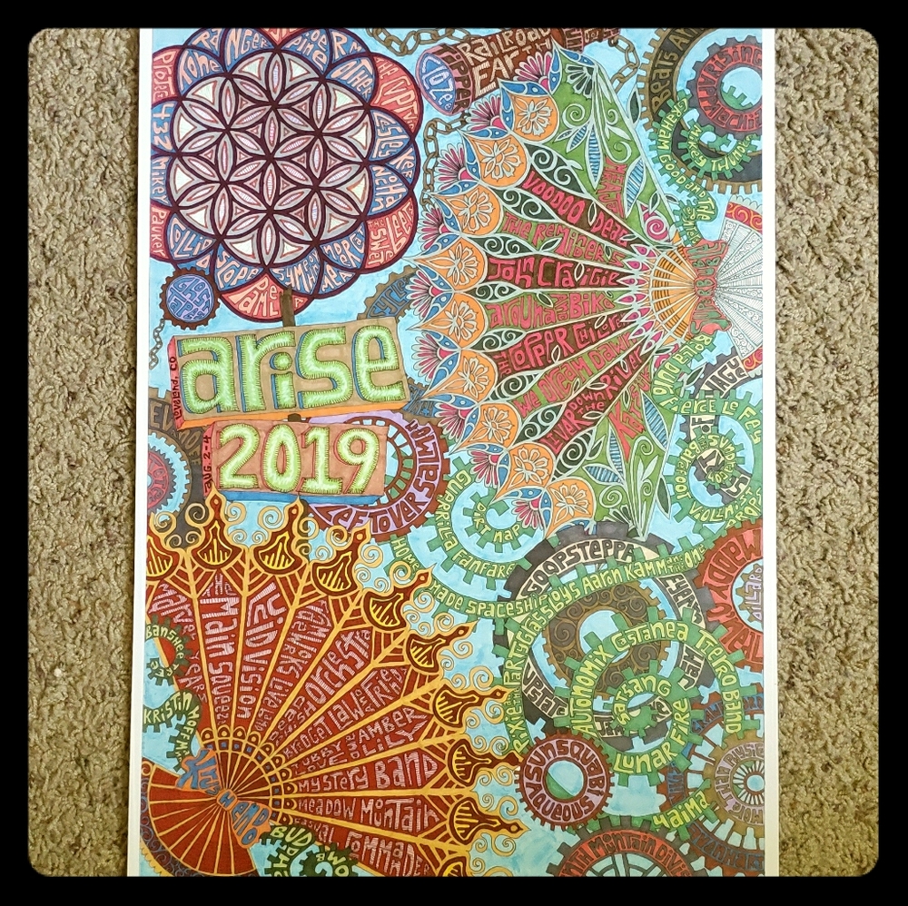 ~°2 for $25°~ Arise music festival 2019 poster